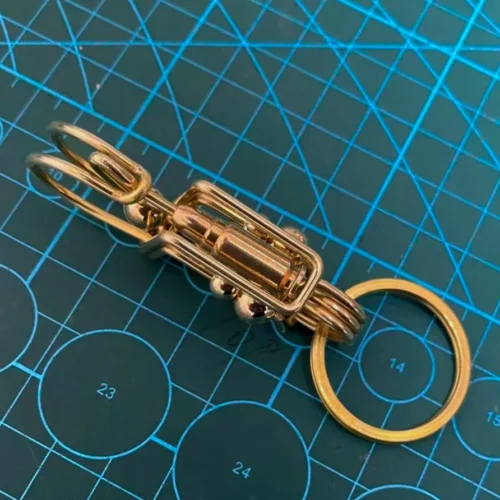 Brass Bullet Key Chain (2)