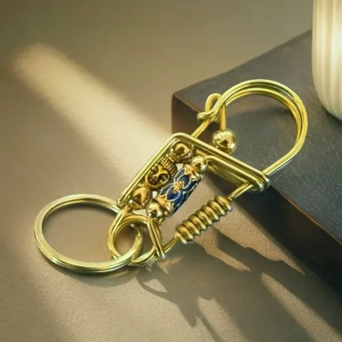 Buddha Good Luck Brass Keyrings (3)