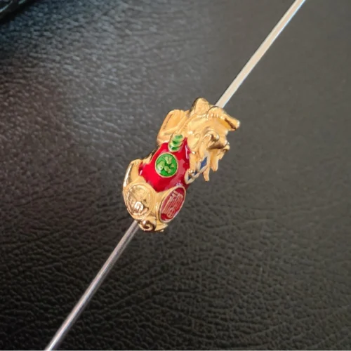 Retro Brass Enamel Keychain (7)