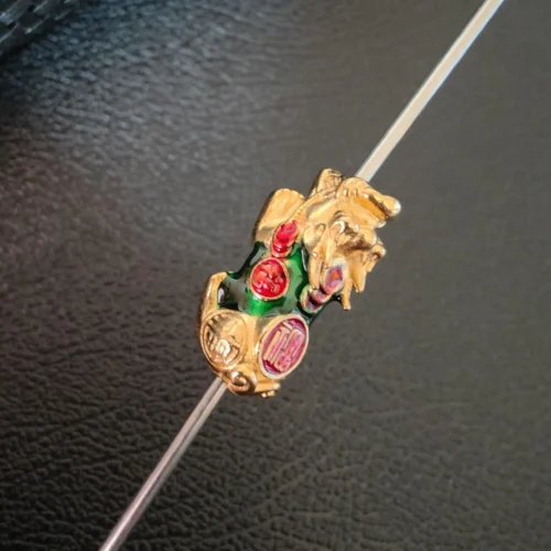 Retro Brass Enamel Keychain (8)