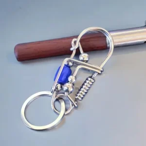 Blue Bead Keychain (1)