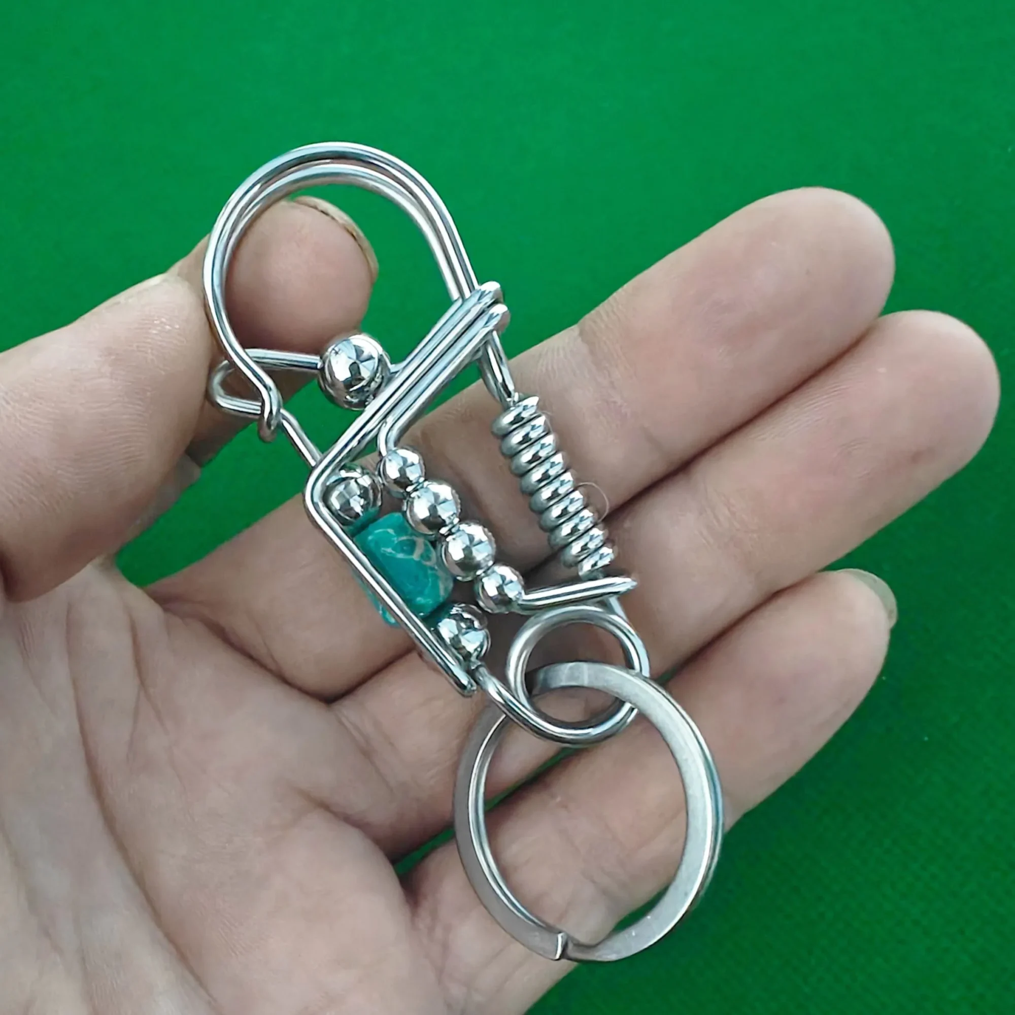 Blue-green Bead Creative Key Chain Holder (2) Blue-green Bead Creative Key Chain Holder (2)