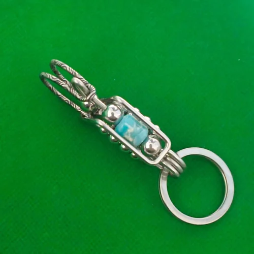 Blue-green Bead Creative Key Chain Holder (4)