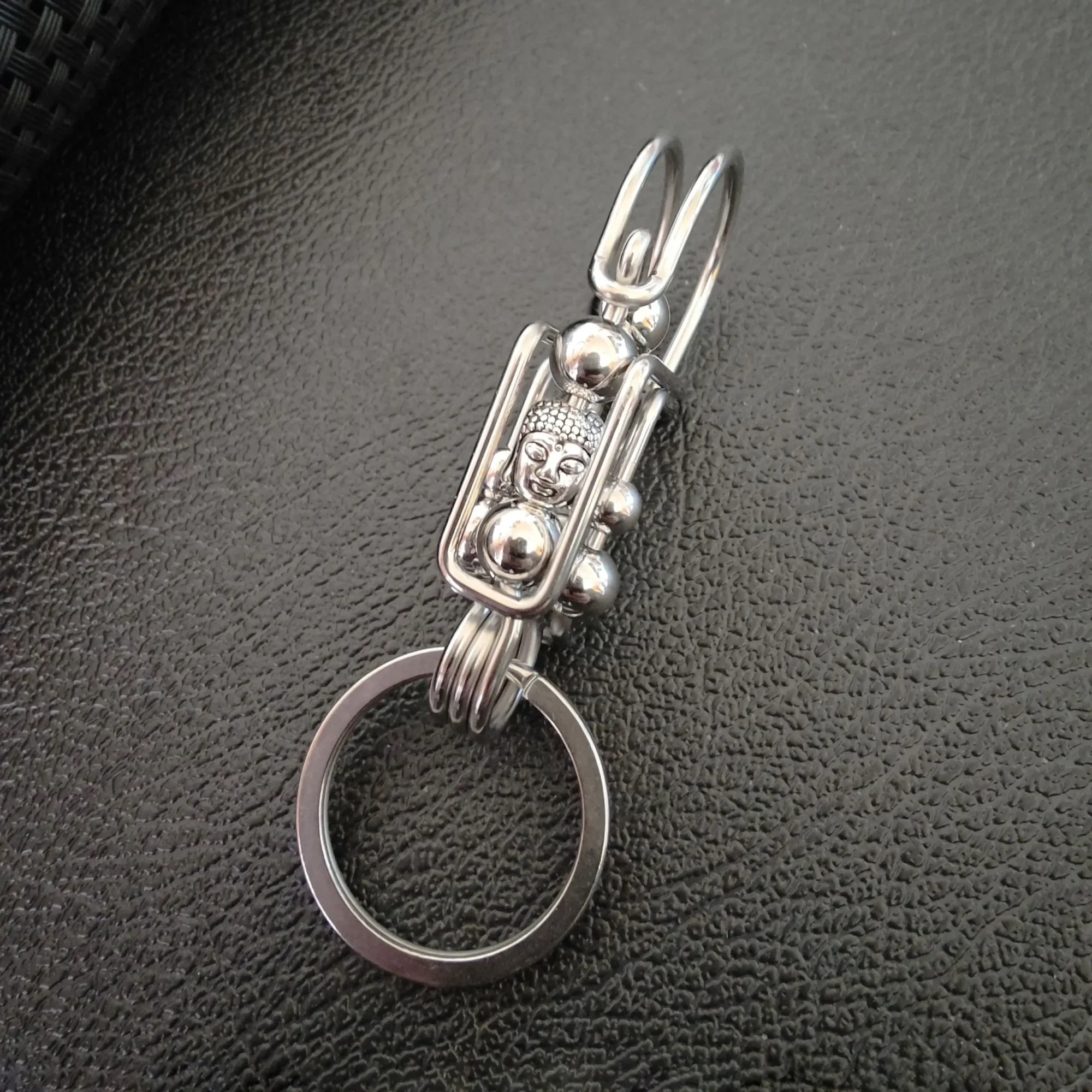 Handcrafted Stainless Steel Carabiner Keychain (2) Handcrafted Stainless Steel Carabiner Keychain (2)