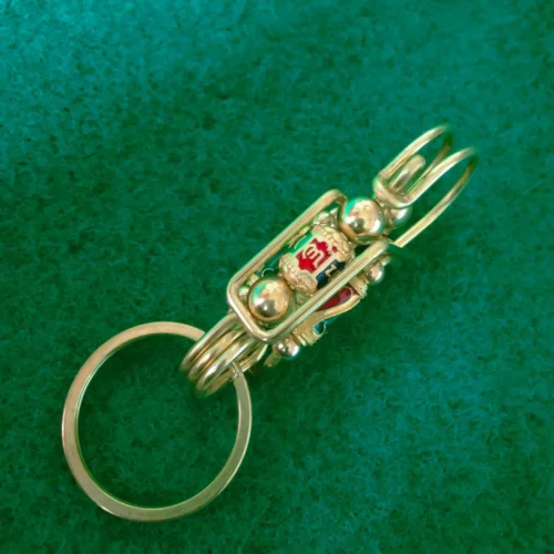 Handmade Brass Enamel Keychain (2)