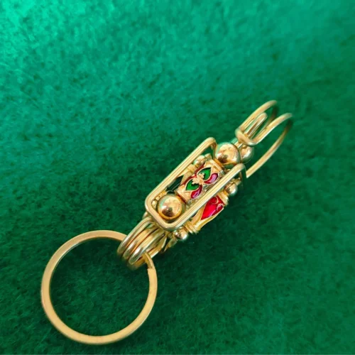 Handmade Brass Enamel Keychain (3)
