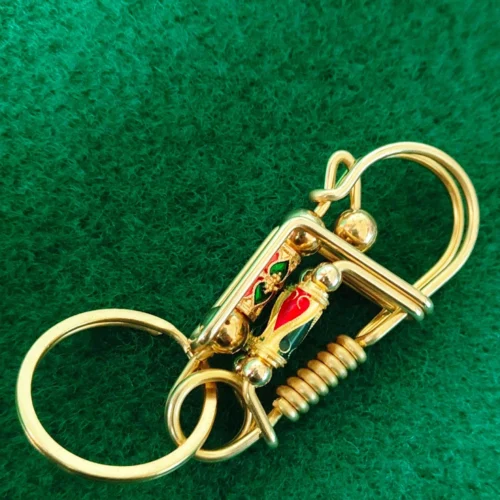 Handmade Brass Enamel Keychain (4)