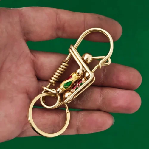 Handmade Brass Enamel Keychain (5)