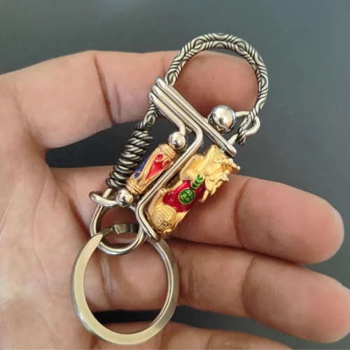 Stainless Steel Key Holder With Birthstone (1)