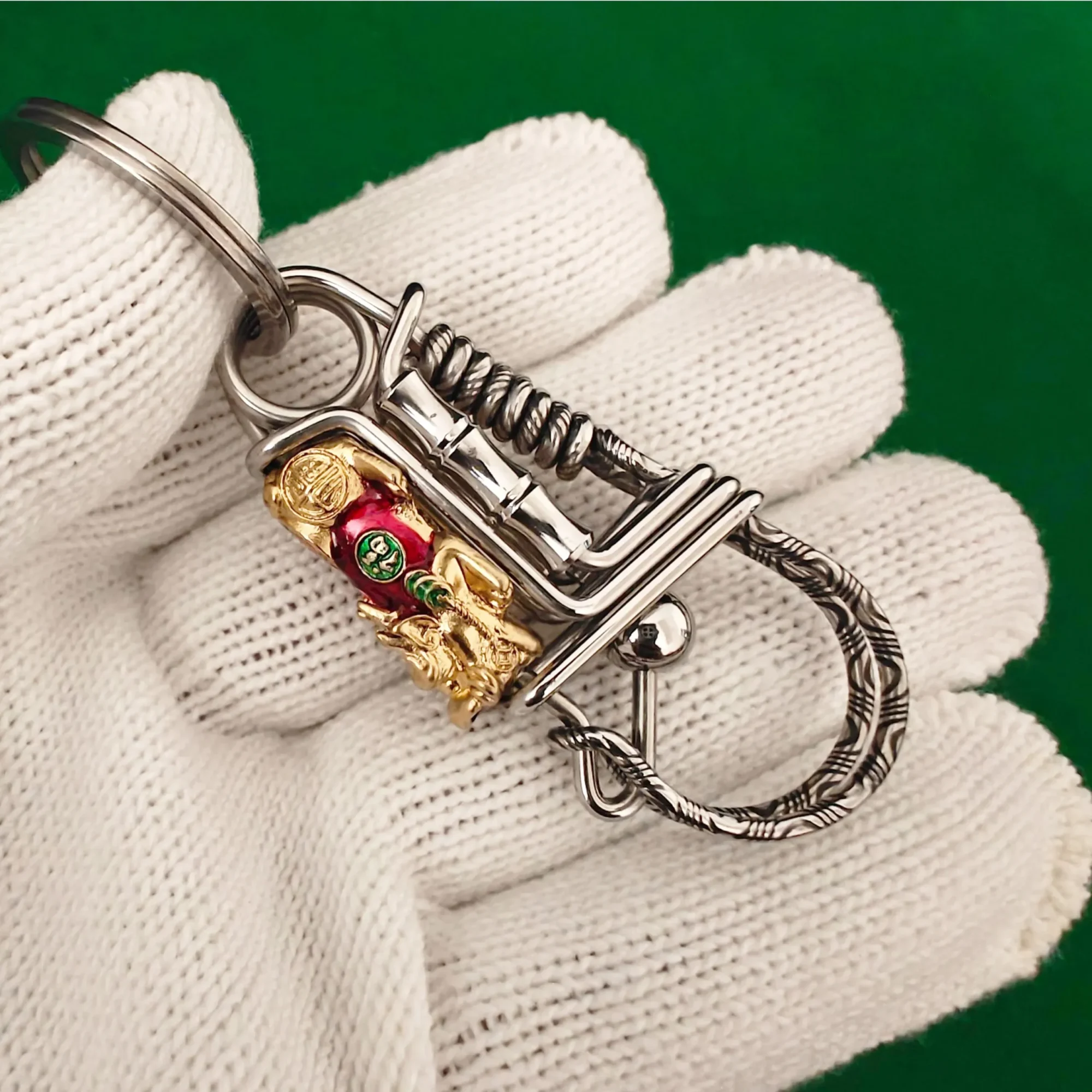 Stainless Steel Key Holder With Birthstone (4) Stainless Steel Key Holder With Birthstone (4)