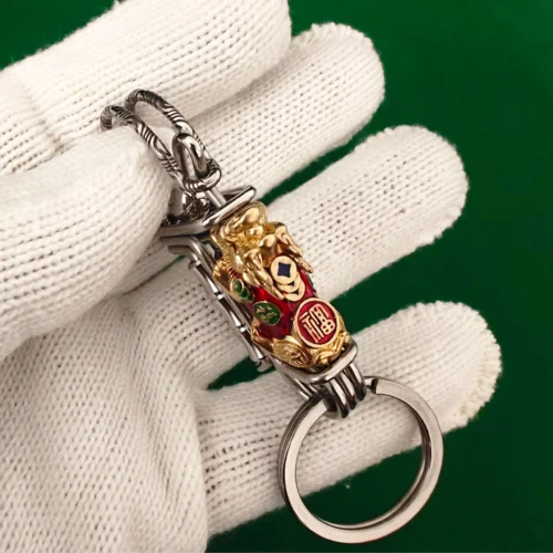 Stainless Steel Key Holder With Birthstone (5)