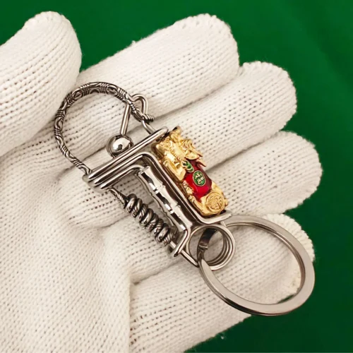 Stainless Steel Key Holder With Birthstone (6)