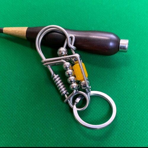 Yellow Bead Car Key Ring (1)