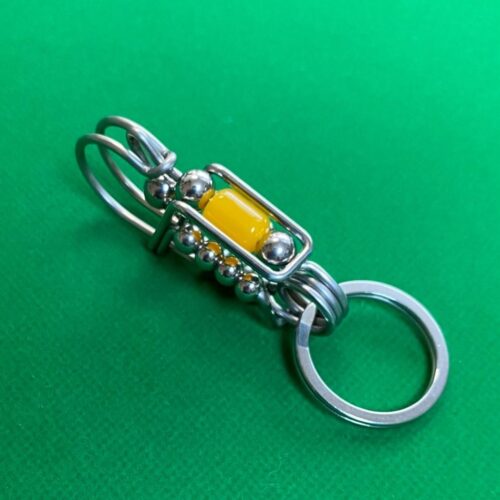 Yellow Bead Car Key Ring (2)